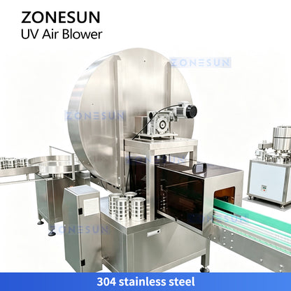 ZONESUN ZS-UVB1 Automatic Rotary Bottle Jar Air Rinsing and UV Sterilization Machine