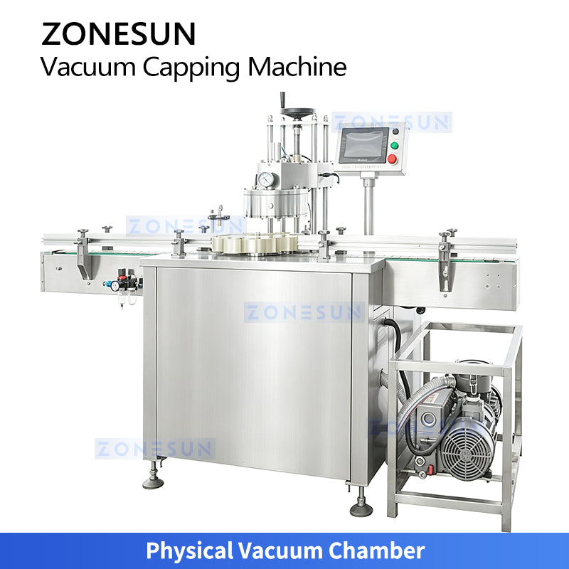 ZONESUN ZS-XG240 Automatic Jar Vacuum Sealing Machine for Glass Bottles Twist off Caps