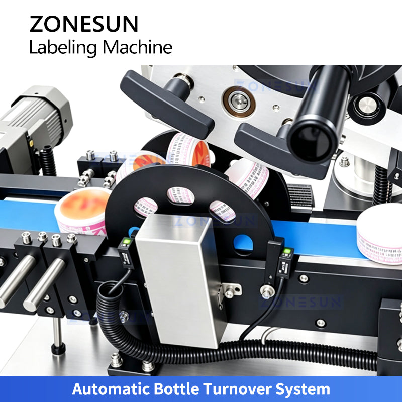 ZONESUN ZS-TB700D Automatic Top Bottom & Side Bottle Labeling Machine