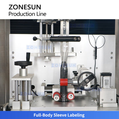 ZONESUN ZS-FAL180G9 Automatic Eye Drop Cam System Filling Capping Shrink Sleeve Labeling Production Line Irregular Bottle Biological Extract Liquid Peristaltic Pump Filling Machine