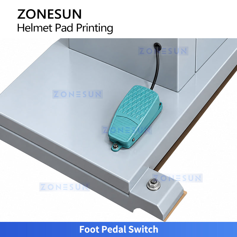 ZONESUN ZS-VTQYY2 Semi-Automatic Helmet Curved Surface Pad Printing Machine