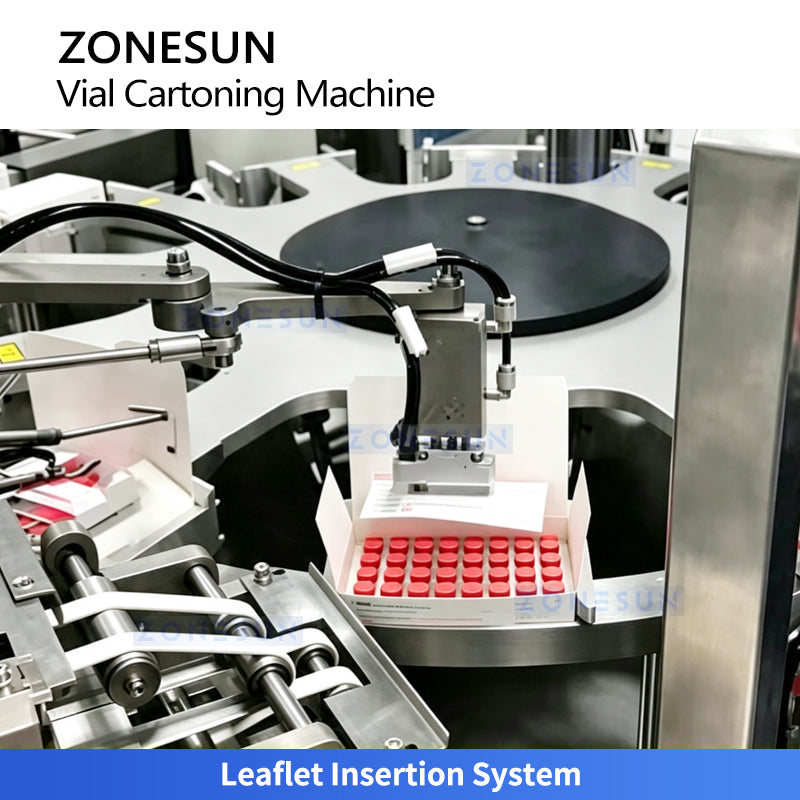 Leaflet insertion cartoning machine