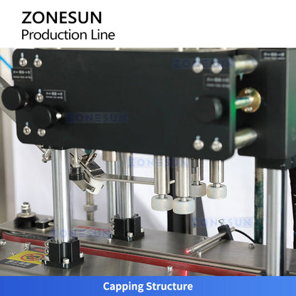 ZONESUN ZS-FAL180V2 Cosmetic Cream Packaging Production Line Filling Capping Labeling Machine Line for Cosmetic Bottle Automatic Skincare Production