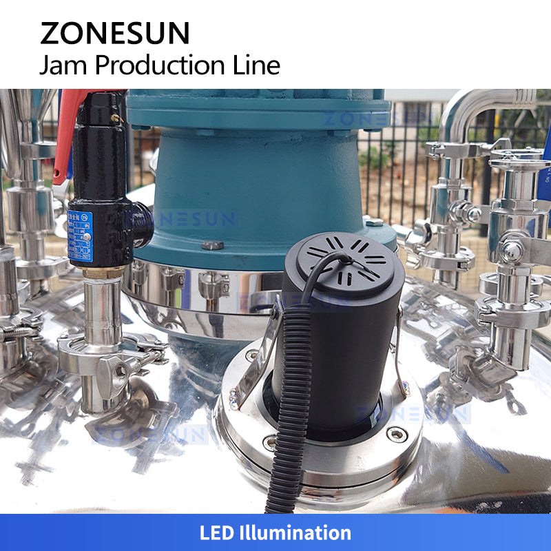 ZONESUN ZS-MB300L3 Vacuum Mixing Tank System with Heating, Cooling and Deaeration for High Viscosity Products, Cosmetics Processing