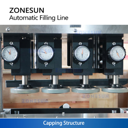 ZONESUN ZS-FAL180V16 Automatic Liquid Filling Capping and Checkweighing Production Line