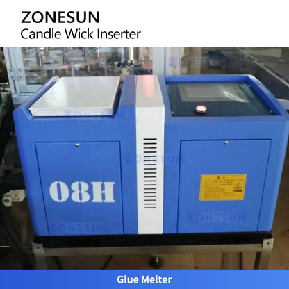 ZONESUN ZS-ACW2 Fully Automatic Candle Wick Inserteing Machine With Glue-Melting Unit