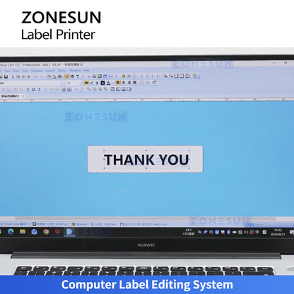 ZONESUN ZS-RPR01 Thermal Transfer Barcode Label Printer with Automatic Rewinder