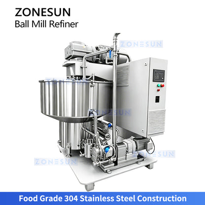ZONESUN ZS-BM150 Vertical Chocolate Ball Mill Refiner for Chocolate Factory Production Lines