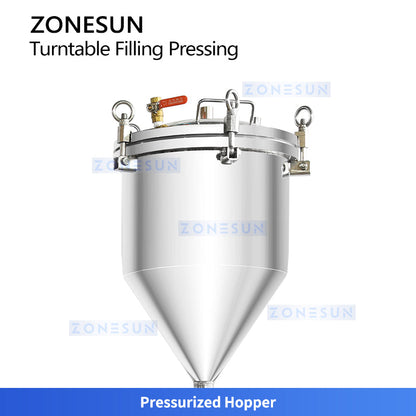 ZONESUN ZS-AFC1CH Automatic Paste Filling and Cap Pressing Monoblock Machine with Pressure-Boost Hopper