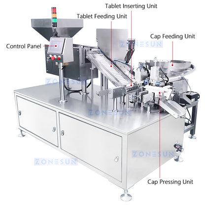 Automatic Vitamins Tablet Tube Monoblock Machine