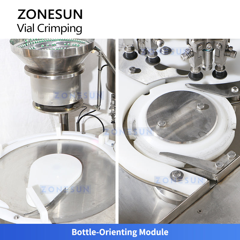ZONESUN ZS-YG100 Automatic Rotary Glass Vial Bottle Filling Crimping Machine