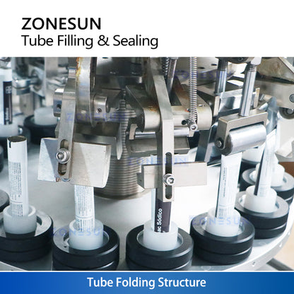 ZONESUN ZS-FS009A Automatic Aluminum Tube Filling Folding Sealing Machine for Gel and Hand Cream