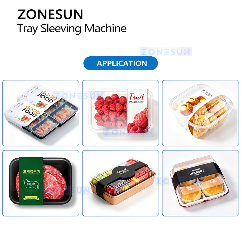 ZONESUN ZS-FK55 Automatic Cardboard Sleeve Packaging Machine for Meal Boxes Fast Food Containers