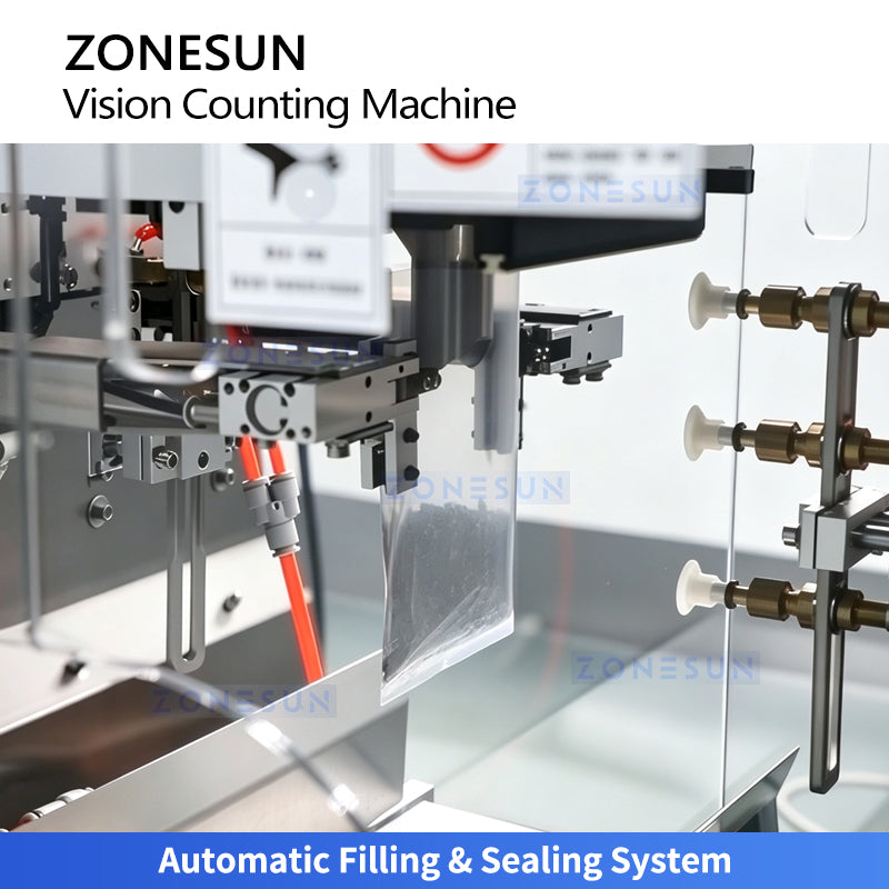 ZONESUN ZS-FSCS07 High-Speed CCD Vision Counting & Packaging Machine for Small Parts
