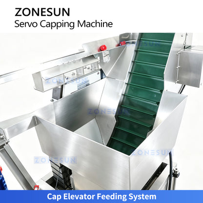 ZONESUN ZS-XG440RS2 Automatic Servo Capping Machine With Cap Feeding Placement System