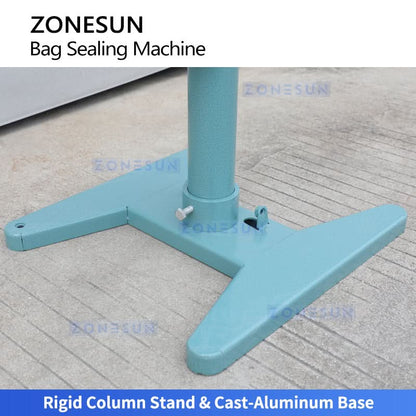 ZONESUN ZS-FK200 Pneumatic Heat Sealing Machine for Mylar Bags and Aluminum Foil Pouches