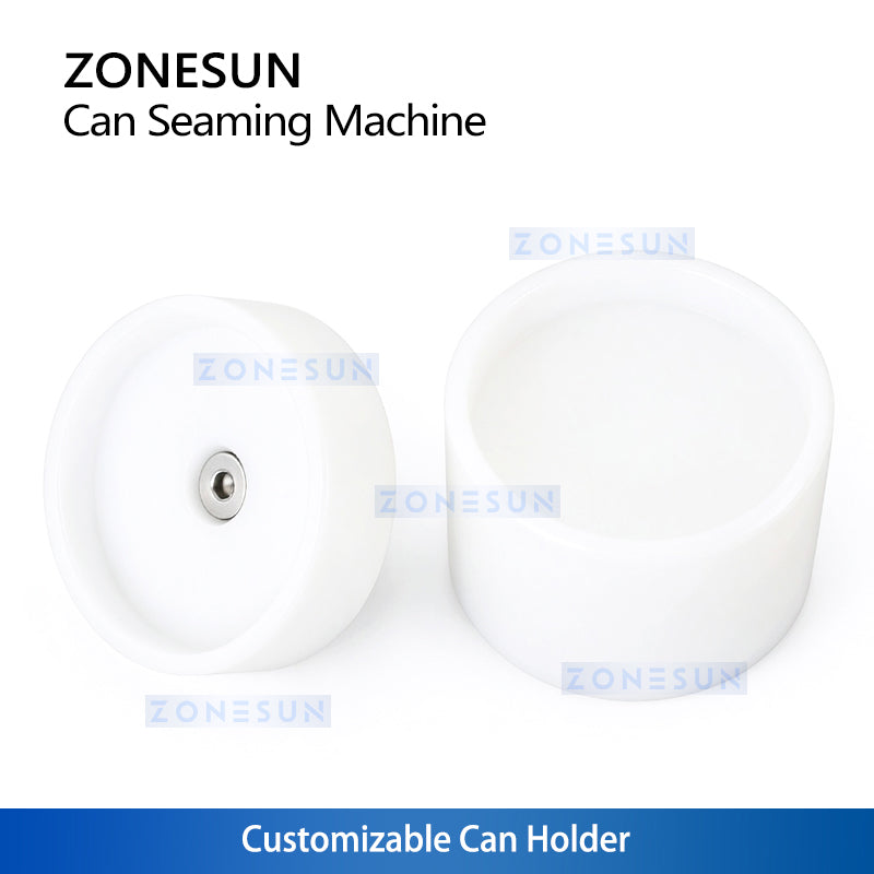ZONESUN ZS-FJG100 Manual Can Seamer | PET φ55mm & Aluminum φ52mm | Interchangeable Holders | Home & Small Batch