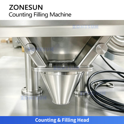 ZONESUN ZS-JF8C Semi-Automatic 8-Lane Candy Hardware Counting Filling Machine