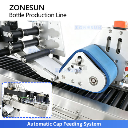 ZONESUN ZS-FAL180V20 Automatic Small Bottle Filling Capping Labeling Line