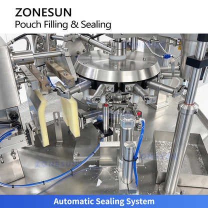 ZONESUN ZS-FM80 6-Station Premade Pouch Filling & Sealing Packaging Machine