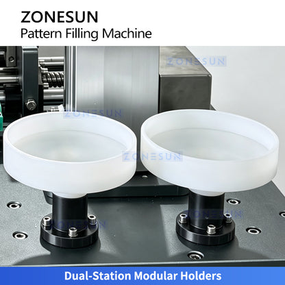ZONESUN ZS-PGF5 Automatic Dual-Head Cosmetic Cream Filling Machine for Layered Patterns