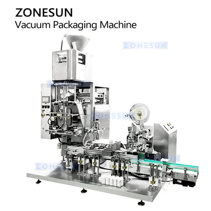 Automatic weighing and vacuuming