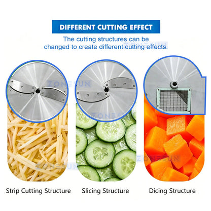 ZONESUN ZS-VCM901 Food Grade Vegetable Cutter Food Slicing Machine ZONESUN