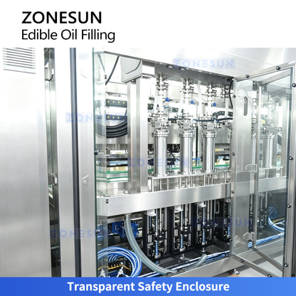 ZONESUN ZS-EVF02 8-Head Servo Tracking Cooking Oil Liquid Bottle Filling Machine