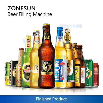 ZONESUN ZS-WFC18 High Speed Beer Bottle Filling Capping Machine Monoblock