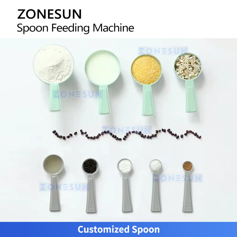 ZONESUN ZS-SF01 Automatic Measuring Spoon Feeding Inserting Machine for Milk Powder Cans