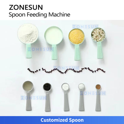 ZONESUN ZS-SF01 Automatic Measuring Spoon Feeding Inserting Machine for Milk Powder Cans