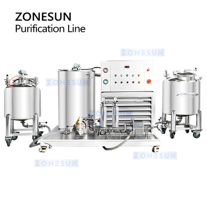 ZONESUN ZS-FAL180W Automatic Perfume Mixing Cooling and Filtration Line Fragrance Industrial Solution