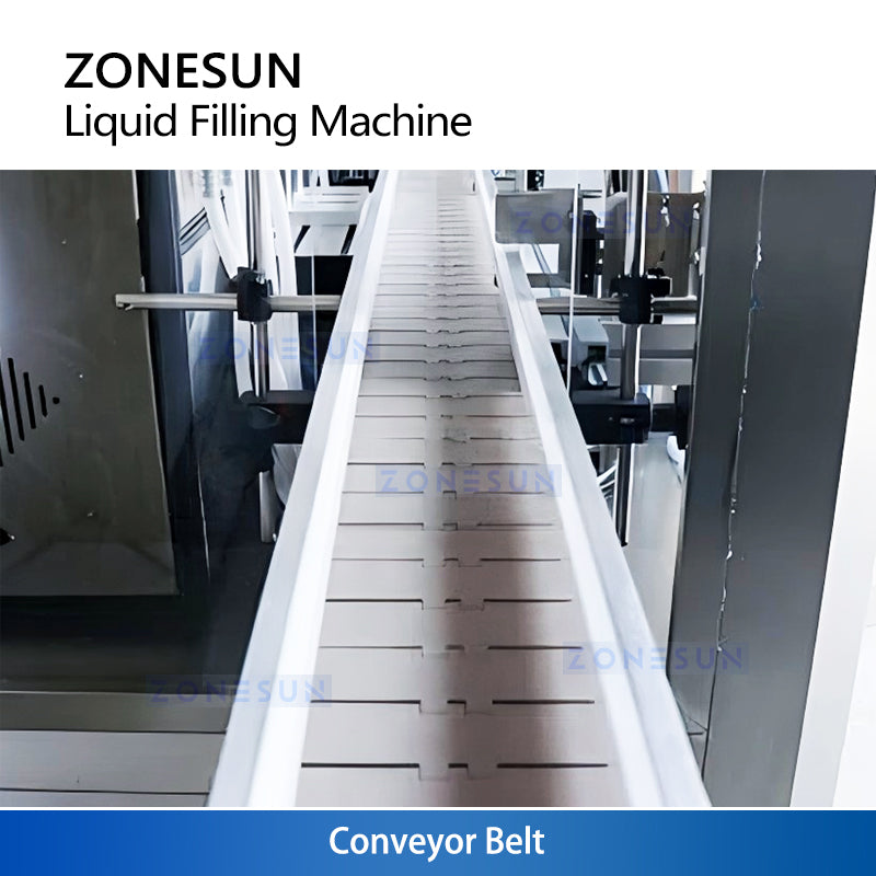 ZONESUN ZS-VTMP80D Custom 6 Heads Magnetic Pump Liquid Filling Machine With Dust Cover