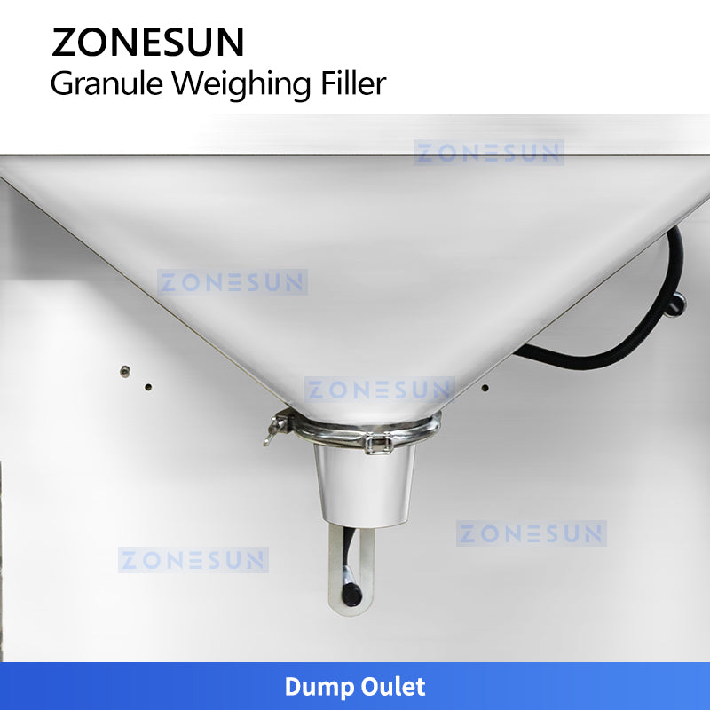 ZONESUN ZS-HG200 Dual-Hopper Granule Weighing and Filling Machine Rice Plastic Pellets Filler
