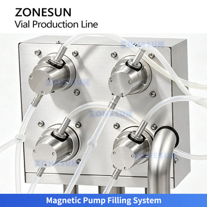 ZONESUN ZS-AFC18 Automatic Vial Filling and Dual-Station Crimp Capping Machine
