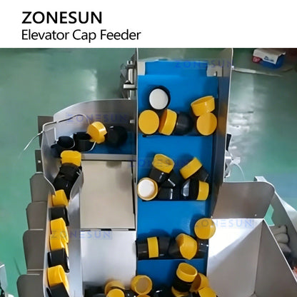 ZONESUN ZS-SLJ10 Automatic Bottle Cap Feeding Machine Step Cap Elevator & Cap Sorter