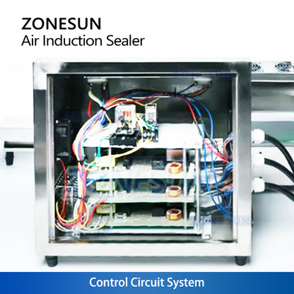 ZONESUN ZS-FK6000A 15-80mm Air Cooled Continuous Electromagnetic Induction Sealing Machine