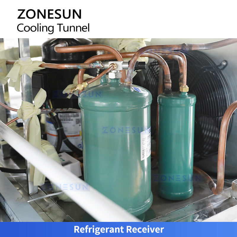 ZONESUN ZS-CT3 Reciprocating Conveyor Cooling Tunnel for Hot-Filled Creams and Food Products