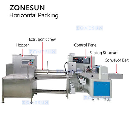 ZONESUN ZS-SYP25 Viscous Food Filling and Sealing Equipment Granular Mixture Automatic Bagging Packaging Machine