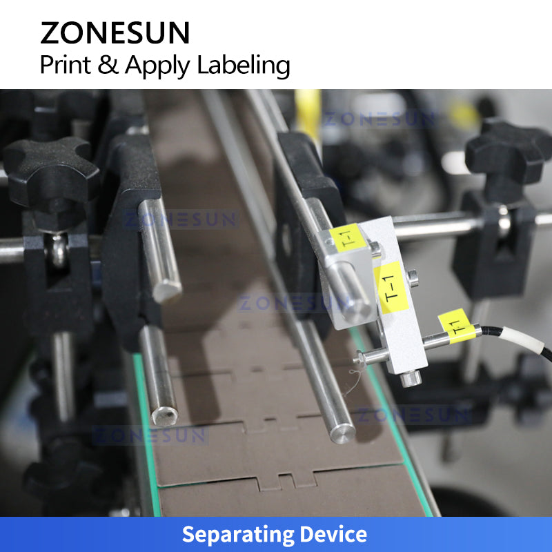 ZONESUN ZS-TB164PO Real-Time Print and Apply Labeling Machine for Round Bottles