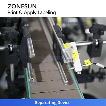 ZONESUN ZS-TB164PO Real-Time Print and Apply Labeling Machine for Round Bottles