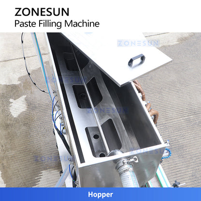 ZONESUN ZS-YT6T-6PXH Servo Piston Paste Filling Machine With Heat Mixer for Viscous Products