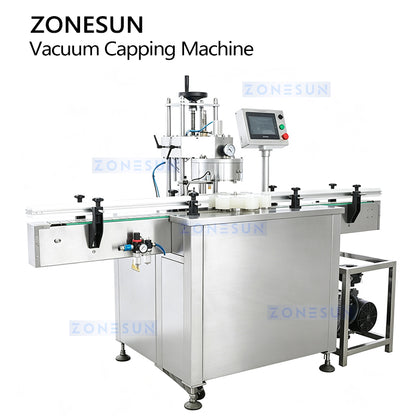ZONESUN ZS-XG240 Automatic Jar Vacuum Sealing Machine for Glass Bottles Twist off Caps