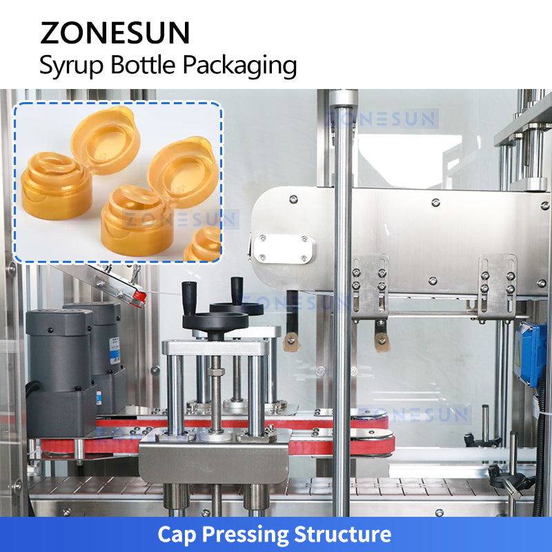 ZONESUN ZS-FAL180V10 Automatic Syrup Bottle Filling Line | Servo Piston Pump | Rinsing Filling Capping & Labeling | 40–70 BPM | SUS304