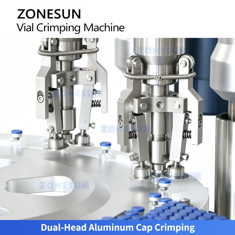 ZONESUN ZS-YG100D Automatic Dual-Head Vial Crimping & Capping Machine
