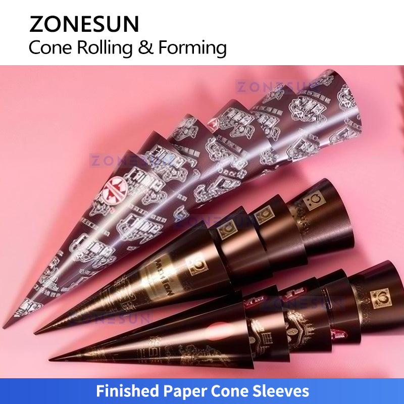 ZONESUN ZS-PCF01 Automatic Tapered Paper Sleeve Rolling and Gluing Machine