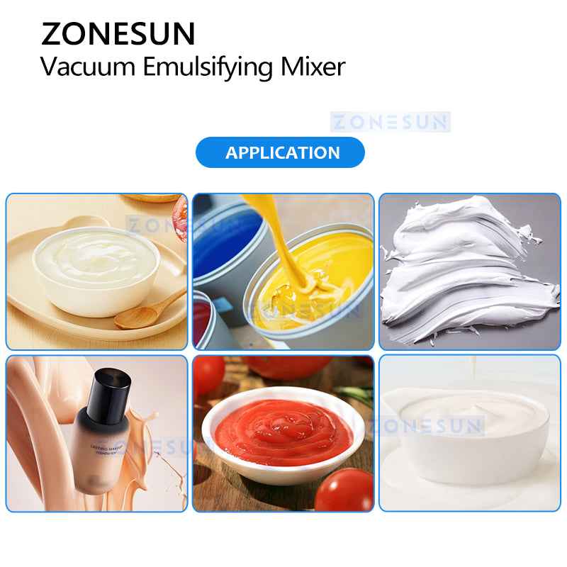 ZONESUN ZS-MX360 Cosmetic Vacuum Emulsifying Mixing Machine