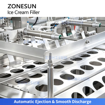ZONESUN ZS-FS80 8-Lane Automatic Ice Cream Cup Filling and Sealing Machine