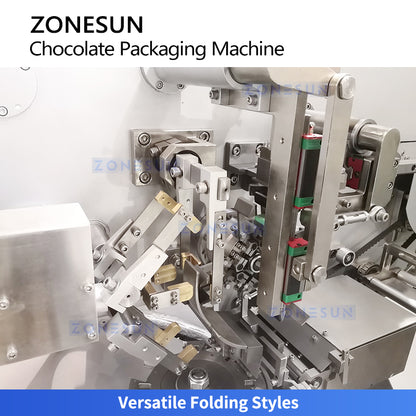 ZONESUN ZS-CWM2 High Speed Chocolate Bar Wrapping Machine with Automatic Film Wrapping System