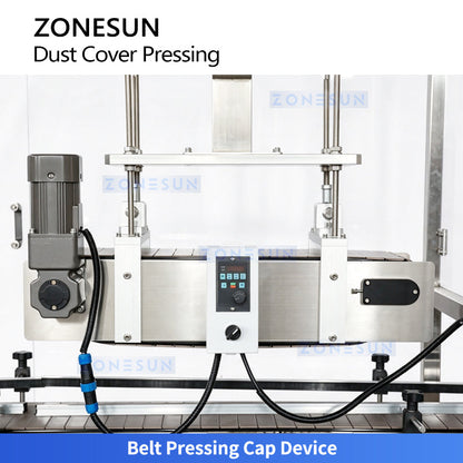 ZONESUN ZS-VTYG03 Automatic Press-On Cap Capping Machine with Belt Pressing for Large Bottles